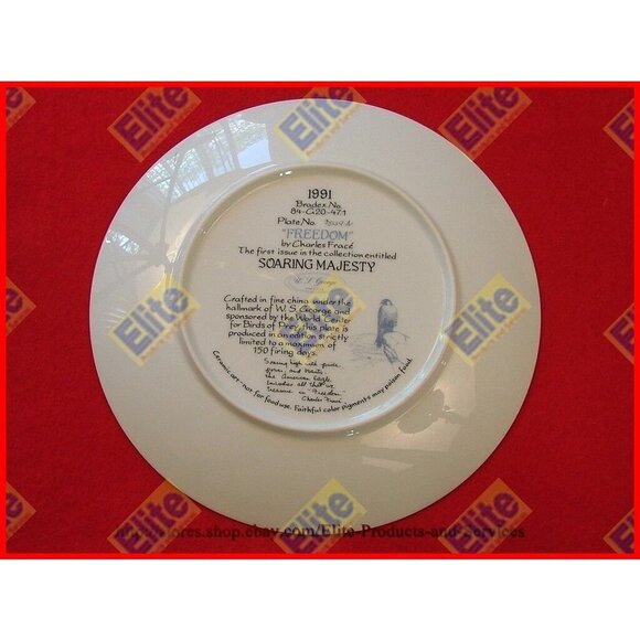 Soaring Majesty "Freedom" Collectors Plate - MIB - COA by Frace - Picture 2 of 3